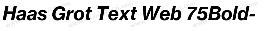 Haas Grot Text Web 75Bold字体转换